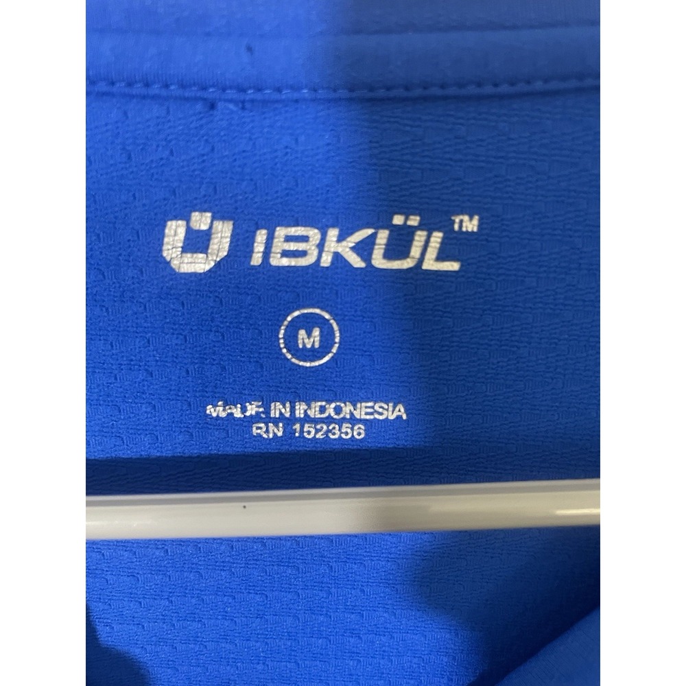 Ibkul Women's Medium Blue Long Sleeve Vented Shirt Cooling Tennis Golf Wicking - Picture 4 of 5